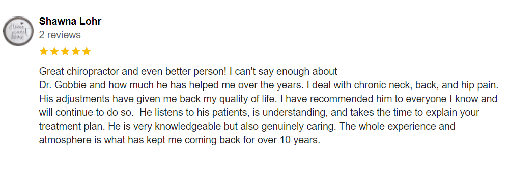 Chiropractic Pleasant Hills PA Testimonial